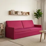 3 vietų sofa Vyno raudona 220 x 81 x 82 cm Aksomas