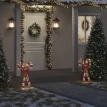 Kalėdų puo&scaron;mena Candy Cane 50 LED &scaron;iltai balta