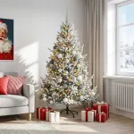Dirbtinė kalėdinė eglutė su rutuliuku 210 cm 300 LED