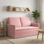 Dviejų vietų sofa Rožinė 130 x 81 x 82 cm Aksomas