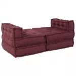 Modulinė sofa 4 pcs Raudonmedis Audinys