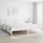 Lovos rėmas, baltos spalvos, 160x200cm, medienos masyvas