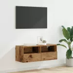 TV sieninė spintelė Senovinis medis 80 x 30 x 30 cm
