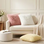 Pagalvėlės užvalkalas 6 pcs HEERLEN Balta 50 x 50 cm PV pūkinis