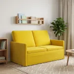 Dviejų vietų sofa Geltona 130 x 81 x 82 cm Aksomas