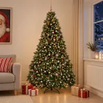 Dirbtinė žalia Kalėdų eglutė su žaisliuku 300 cm 600 LED