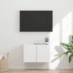 TV sieninė spintelė Balta 59,5 x 31 x 40 cm Apdirbta mediena