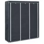 Drab. spinta su skyr. ir stryp., juoda, 150x45x175cm, audinys