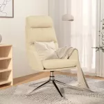 Poilsio kėdė, kreminės spalvos, audinys