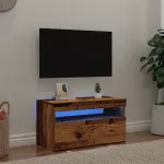 Televizoriaus spintelė su LED, medienos, 75x35x40cm, mediena