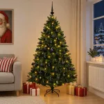 Dirbtinė kalėdinė eglutė su rutuliuku 210 cm 300 LED