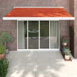 I&scaron;traukiama markizė, oranžinė/ruda, 3,5x2,5m, audinys/aliuminis