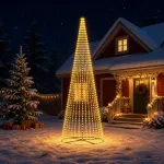 LED Kalėdų medis 485 cm 1632 LED &Scaron;ilta balta Geležis Juoda