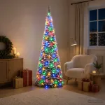I&scaron;skleidžiama Kalėdų eglutė su LED lemputėmis 180 cm 150 LED