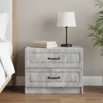 &Scaron;alia lovos spintelė Betono pilka 62 x 34,5 x 44,5 cm