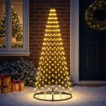 LED Kalėdų medis 165 cm 270 LED &Scaron;ilta balta Geležis Juoda