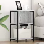 &Scaron;alia lovos spintelė 2 pcs Pilkas Sonoma 38 x 31 x 61 cm