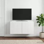Sieninė TV spintelė Balta 59,5 x 41 x 30 cm Apdirbta mediena