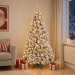 Dirbtinė kalėdinė eglutė su rutuliuku 240 cm 300 LED
