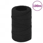 Valties virvė, visi&scaron;kai juoda, 2mm, 100m, polipropilenas