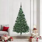 Dirbtinis prie&scaron;&scaron;ventinis eglutė su &scaron;viesomis Žalia 210 cm PVC
