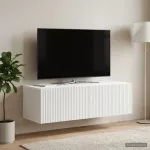 Sieninė TV spintelė Balta 98 x 41 x 30 cm Apdirbta mediena