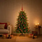 Dirbtinė kalėdinė eglutė su rutuliuku 150 cm 150 LED