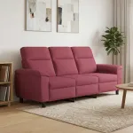 Sofa Vyno raudona 214 x 90 x 95 cm Audinys