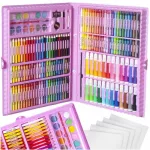Tapytojo rinkinys lagamine, 168 dalių, rožinis, universalus