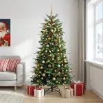 Dirbtinė kalėdinė eglutė su rutuliuku 180 cm 300 LED