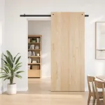 Stumdomų durų furnitūros komplektas 183 cm Plienas Juoda