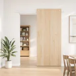 Stumdomų durų furnitūros komplektas 213,4 cm Plienas Balta