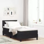 LED Čiužinio Lova su čiužiniu su LED Juoda 80 x 200 cm Aksomas