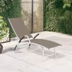 Saulės gultas, taupe spalvos, aliuminis ir tekstilenas