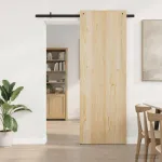 Stumdomų durų furnitūros komplektas 152,4 cm Plienas Juoda