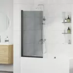 Vonios du&scaron;o ekranas Juoda 68 x 130 cm Grūdintas stiklas