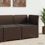 1-Vietis Sodo Sofas su Pagalvėle, Atrodo kaip Ratano PP Ruda