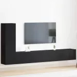 TV spintelių komplektas Juodas ąžuolas Apdirbta mediena