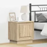 &Scaron;alia lovos spintelė 2 pcs Sonoma ąžuolas 44 x 34,5 x 45 cm