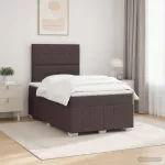 LED lovos čiužinys su LED ap&scaron;vietimu Tamsiai rudas 120 x 190 cm