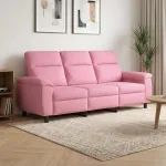 Sofa Rožinė 214 x 90 x 95 cm Audinys