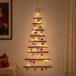 Kabančios Kalėdų eglutės su žaisliukais 120 cm 50 LED