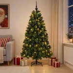 Dirbtinė kalėdinė eglutė su žaisliuku 240 cm 300 LED