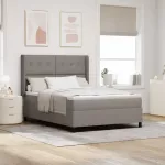 LED Čiužinio Lova su čiužiniu Taupe 160 x 200 cm audinys