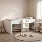 Vaikų Auk&scaron;tas Lova 2 pcs Balta 80 x 200 cm Apdirbta mediena