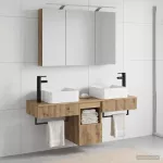 Vonios spintos komplektas 4 pcs Artisano ąžuolo