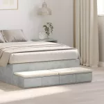 Lovos stalčiai su stalčių Betono pilka 120 x 36,5 x 16,5 cm