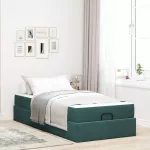 Lovos rėmas su čiužiniu 2 pcs Žalia Aksomas