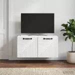 Sieninė TV spintelė Balta 59,5 x 41 x 30 cm Apdirbta mediena