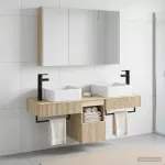 Vonios spintos komplektas 4 pcs Sonoma ąžuolas